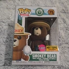 Funko Pop SMOKEY BEAR Vinyl Figure FLOCKED Icons #75 Hot Topic Exclusive
