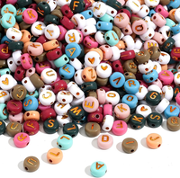 1000X Buchstabenperlen Zum AuffäDeln Acryl Alphabet Perlen Mix A-Z Perlen FüR Di