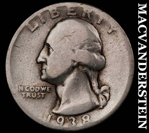1938 Washington Quarter- Silver- Scarce Better Date No Reserve #J2495