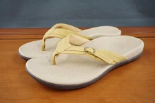 Vionic Patty Sandals Shoes Womens Size 8 Yellow Thong Adjustable Buckle Comfort