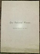 Prang Mayflower & Golden-rod litho, Our National Flower: Which Shall It Be? 1889