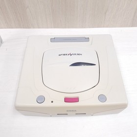 Sega Saturn console with 2 controllers, 3 games, memory & cables Japan White