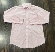 Brooks Brothers Regent Shirt Men s 16 / 34 Plaid Pink White Cotton