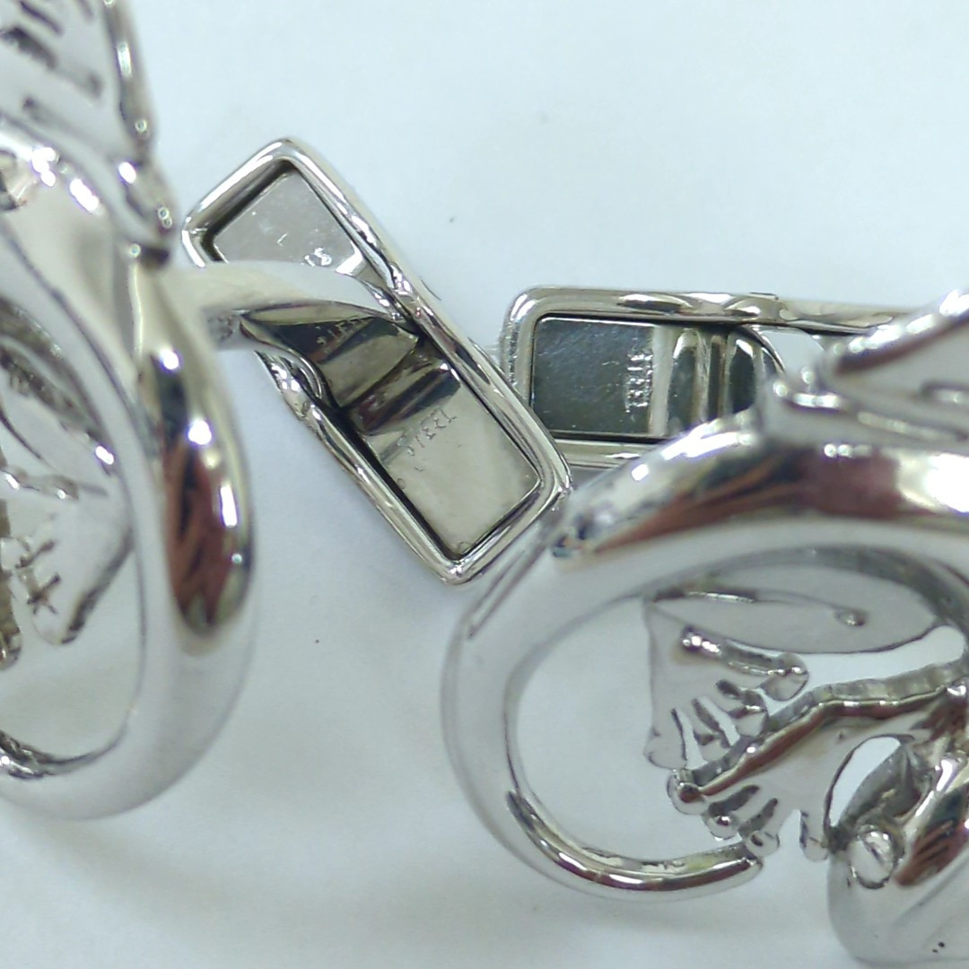 dunhill Cufflinks Lizard Silver 925 Men's W/Box Used from dunhill Cufflinks Lizard Silver 925 Men's W/Box Used from