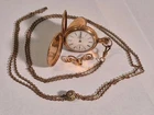 Waltham Hunter Pocket Watch 1891 C.W.C.Co D.O.P. 1895-1899 W/ CHAIN & WATCH PIN