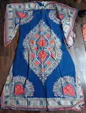 Vintage 1960s/70s African Dashiki Tunic Dress Handmade Boho Hippy Retro Unisex