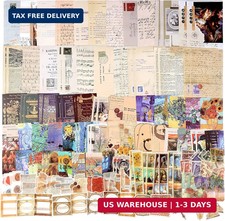 200pcs Vintage Junk Journal Supplies,Scrapbook Supplies Scrapbooking Paper and S