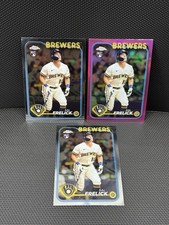 2024 Topps Chrome Sal Frelick 3 Card RC Lot #39 Pink Refractor + 2 Base Brewers