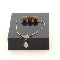 Edelsteine Und Mineralien. Armband Aus Edelstahl 1 Matte Tigerauge Perle + B