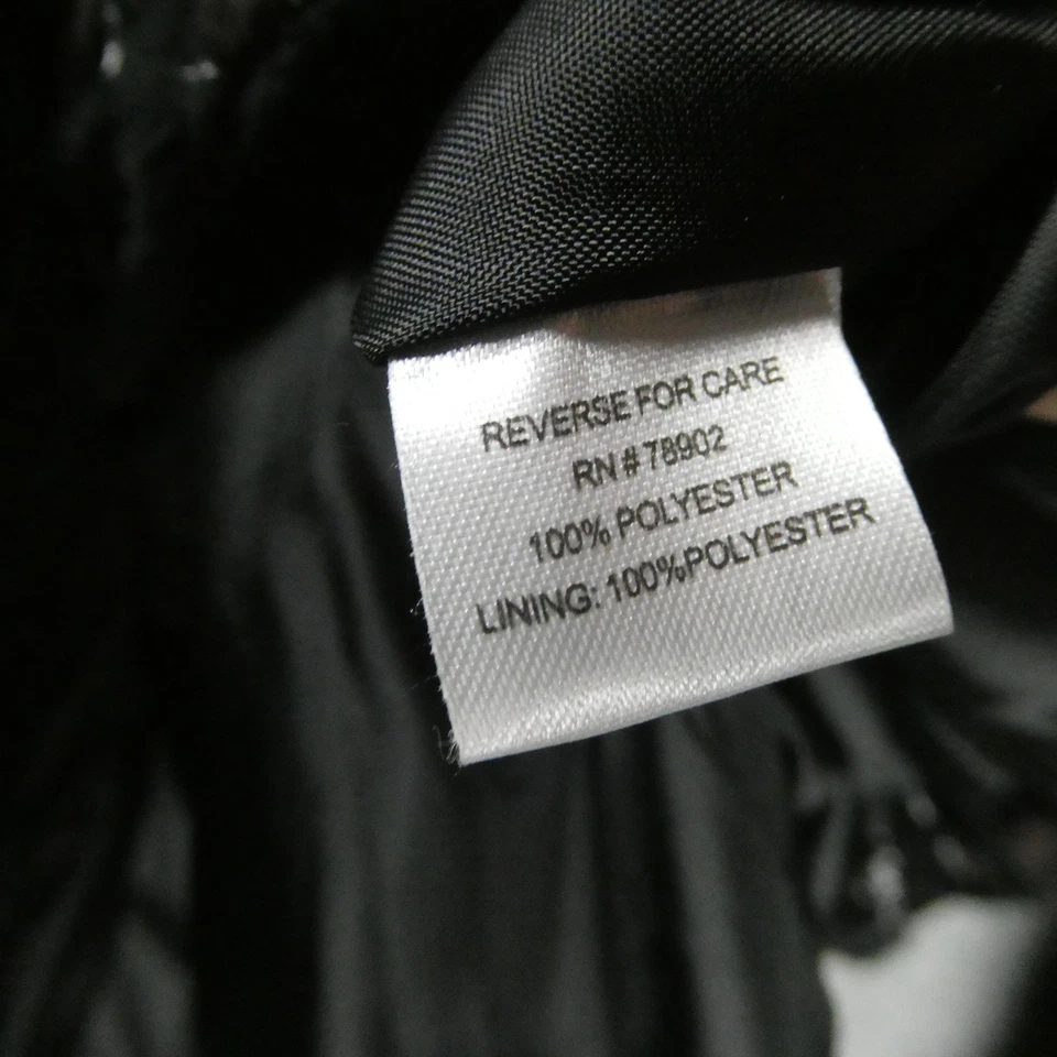 Blazer Erin London Mujer Mediano Negro Texturizado Lámina Terciopelo Botón Forrado Frontal Foto 4 de 4