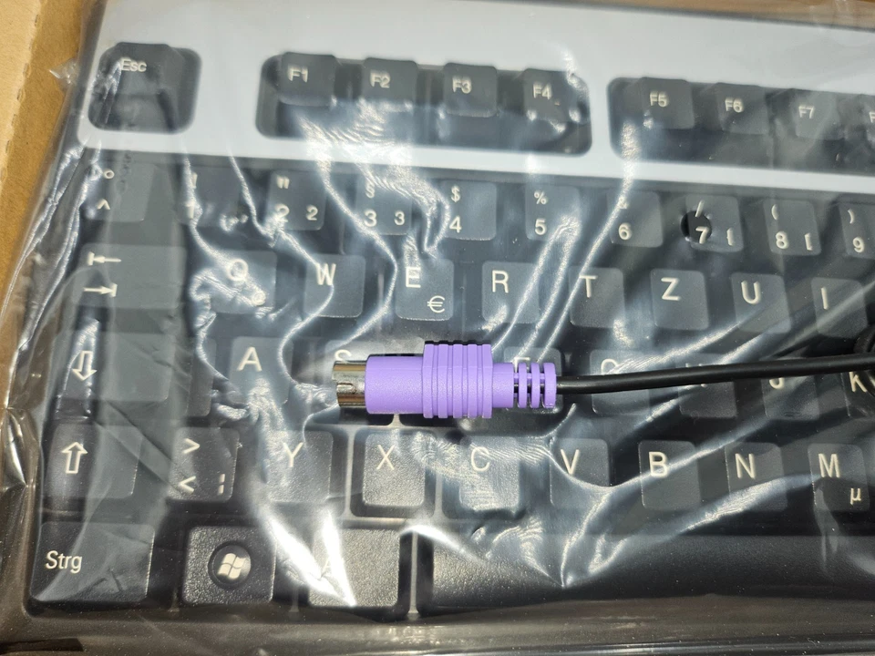 HP Tastatur PS2 Deutsch QWERTZ Schwarz Silber KB-0316 PS-2 PS/2 434820-041 NEU - Bild 2 von 3