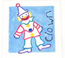 Jean Smith Needlepoint Hand Painted Canvas Clown CanvasBrand New 8" by 8"