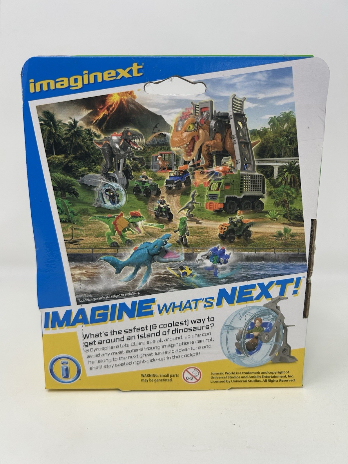 Fisher-Price Imaginext Jurassic World Claire & Gyrosphere Action Toy Figures NIB