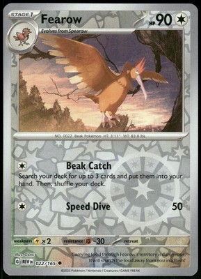 Fearow 022/165 Reverse Holo UC 151 2023