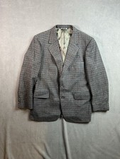 Harris Tweed Mens Wool Blazer Jacket Large Sport Coat Gleneagles USA Checkered