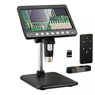 New 1200X 1080P Video Focusing Digital Microscope Camera With 7 ''IPS Screen