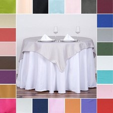 20 pcs 54" SQUARE POLYESTER TABLECLOTHS Wedding Party Catering Dinner Linens