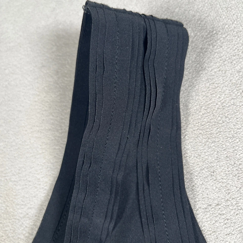 Camiseta sin mangas Athleta FWS para mujer mediana negra sin mangas plisada ribete ropa deportiva Foto 4 de 4