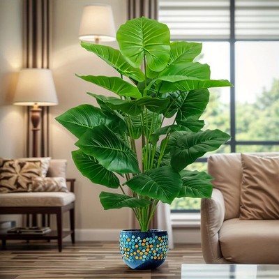 100CM Künstliche Palme 18 Blätter Lebensecht Kunstpflanze Home Hochzeit Deko