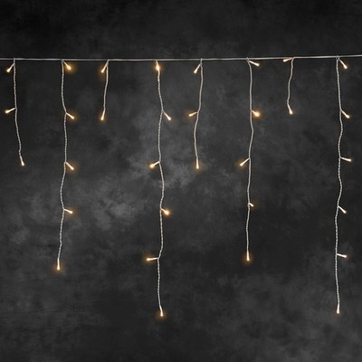 Konstsmide Weihnachtsbeleuchtung  LED Eisregen Lichtervorhang 200 bernsteinfarbe