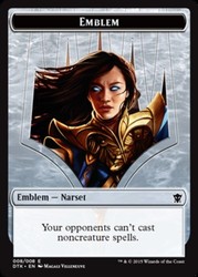 Emblem - Narset Transcendent Dragons of Tarkir Token