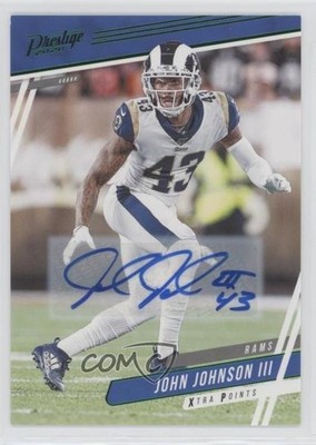2020 Panini Prestige Xtra Points Green Signatures John Johnson III #145 Auto x5u