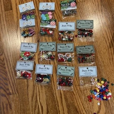 12 Packs Assorted Dress It Up Buttons Lot Vintage + 3 Sew-ology