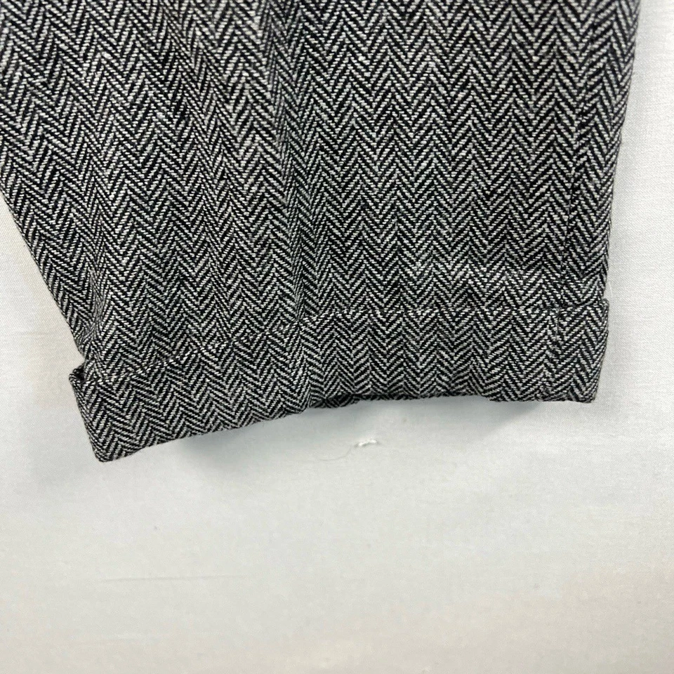 PJ Paul Jones 裤子男式 XL 灰色人字形褶边长裤正装新品 — 第 2/4 张图片