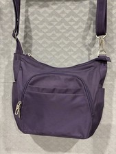 Travelon Travel Bag Purple Hobo RFID Slash-Resistant & LED Light