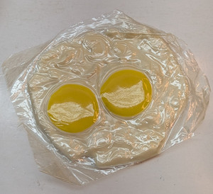 Lot Of 5 Display Faux  Large Fried Eggs 5 Inch Sunny Side Up Egg NOS