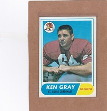 1968 TOPPS FOOTBALL KEN GRAY #138 CARDINALS VGEX *A43619