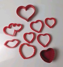 Cookie Cutter Set Valentine Red Hearts Lips K...