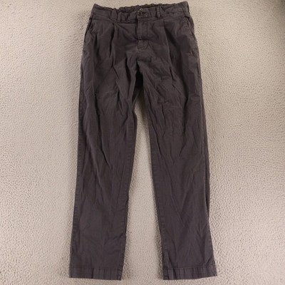 Doppelganger Pants Mens 30x30 Gray Cotton Twill Roma Flat Front Chino