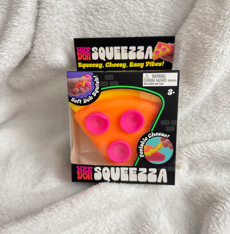 Schylling Nee Doh Squeeza Pizza Soft Doh Squish Peelable Cheese