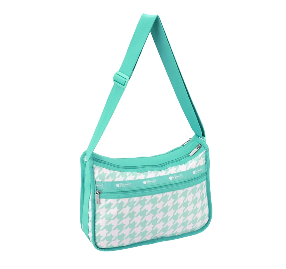 LeSportsac Willow Check Deluxe Todos los Días, Como Nuevo y Blanco Grande Pata de Gallo Cuadros Foto 3 de 4