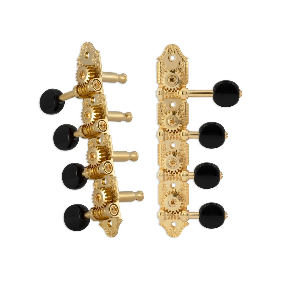 Grover 409FVGB 409 Series “FV” Vintage Style Mandolin Tuners, Gold w/Black - Image 2 of 4