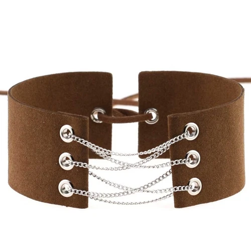 Gothic Samt breit mit Kette Choker Halskette Punk verstellbar Halsband Zubehör - Bild 49 von 55
