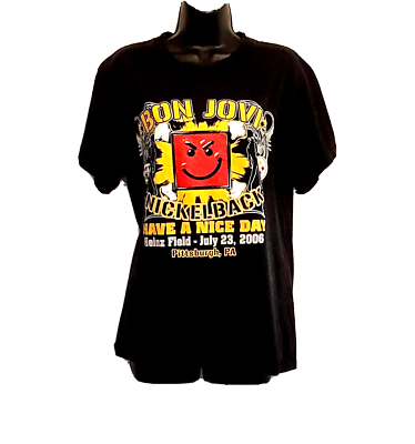 Bon Jovi/Nickelback Have a Nice Day Tour 2006 Black Short Sleeve T