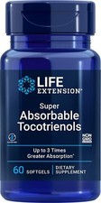Life Extension Super Absorbable Tocotrienols Vitamin E, Hair, Brain 60 Softgel