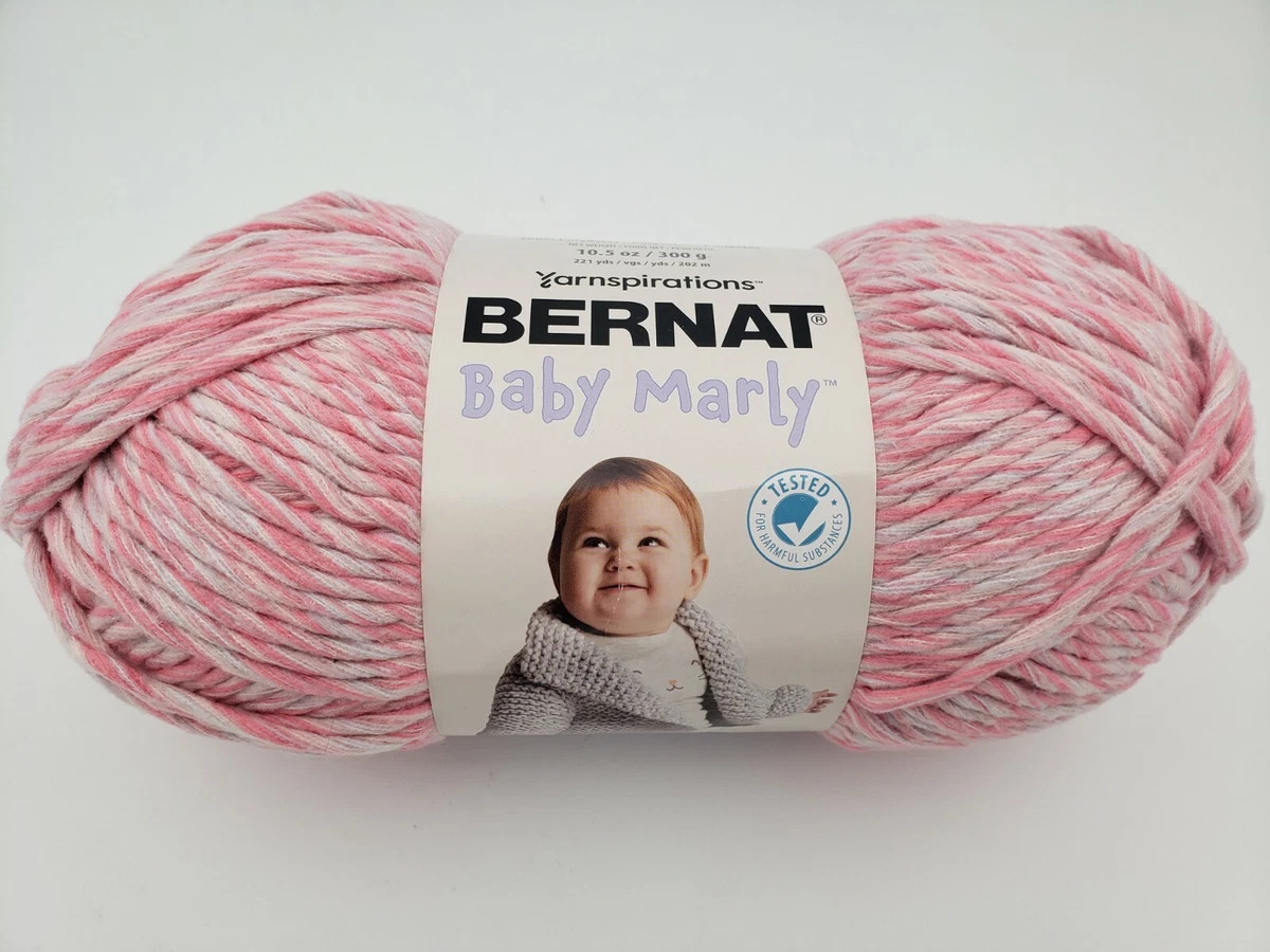 Yarnspirations Bernat Baby Marly Yarn Blossom Pink 10.5oz 221 Yards New