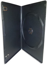 Single 1-Disc BLACK 7mm DVD Boxes 100-Pak