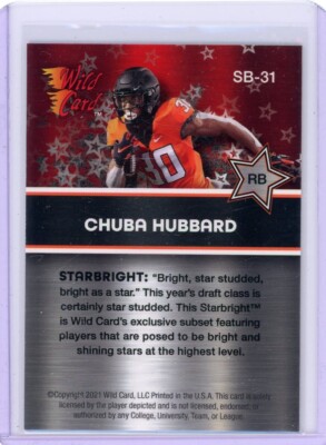 入手困難！レア！ChUB CiTy Chuba Hubbard 2021 Wild Card Alumination Holo-Lux Star Bright 83