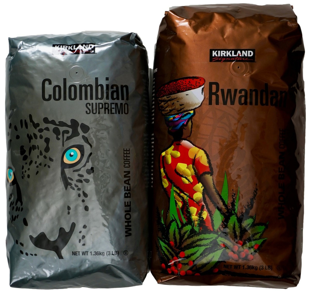 Kirkland Signature Whole Bean Coffee: Colombian Supremo, Rwandan
