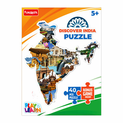 Funskool DISCOVER INDIA Jigsaw Puzzles Age 5+ For kids and adults both FREE SHIP