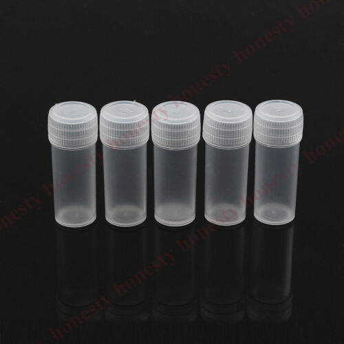 50Pcs Plastic Sample Bottle 5ml Test Tube Small Bottle Vial Storage Container - Picture 8 of 8