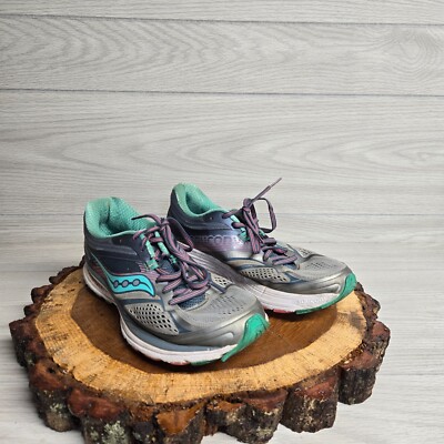 Saucony Guide 10 Everun Women’s Running S10350-5 Size 10 Grey Pink and Teal 