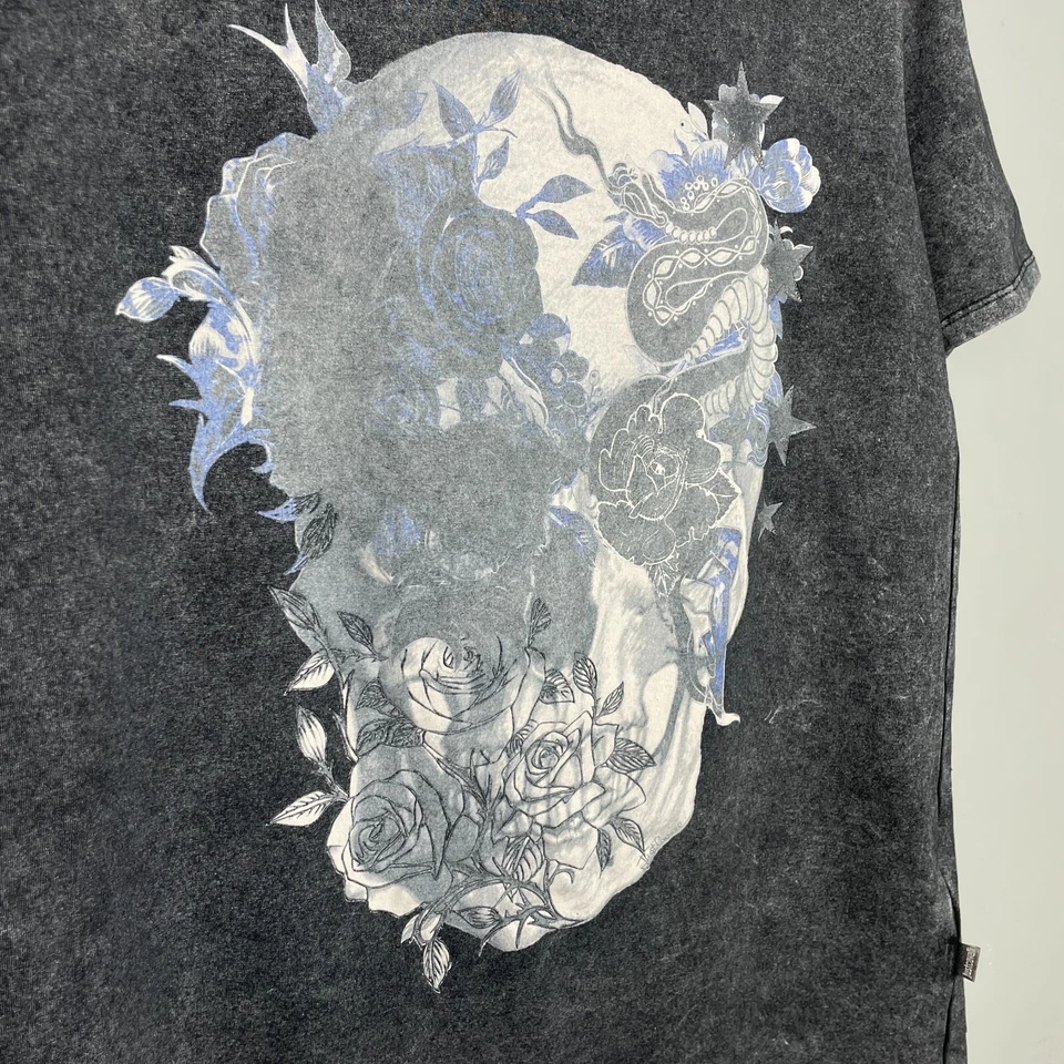 T-shirt homme Just Cavalli gris avec logo teint taille XL - Photo 4/4