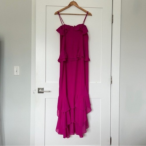 Lovers + Friends | NEW Melissa Formal Sweetheart Maxi Gown in Magenta Size Large - Picture 5 of 7