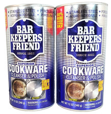 Bar Keepers Friend Cookware Cleanser  Polish - 12oz 2 Pack 