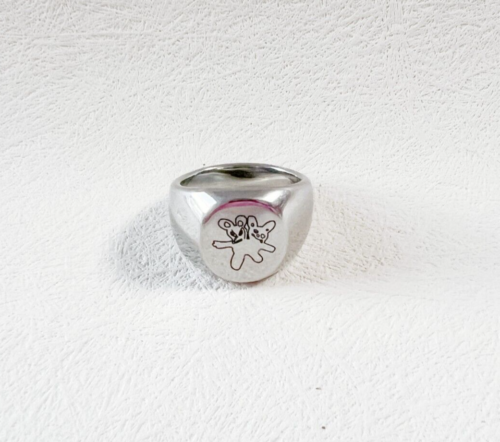 Heaven by Marc Jacobs x Stray Rats Ratgirl Signet Ring Size 8/ UK Size P 1/2 - Picture 5 of 11